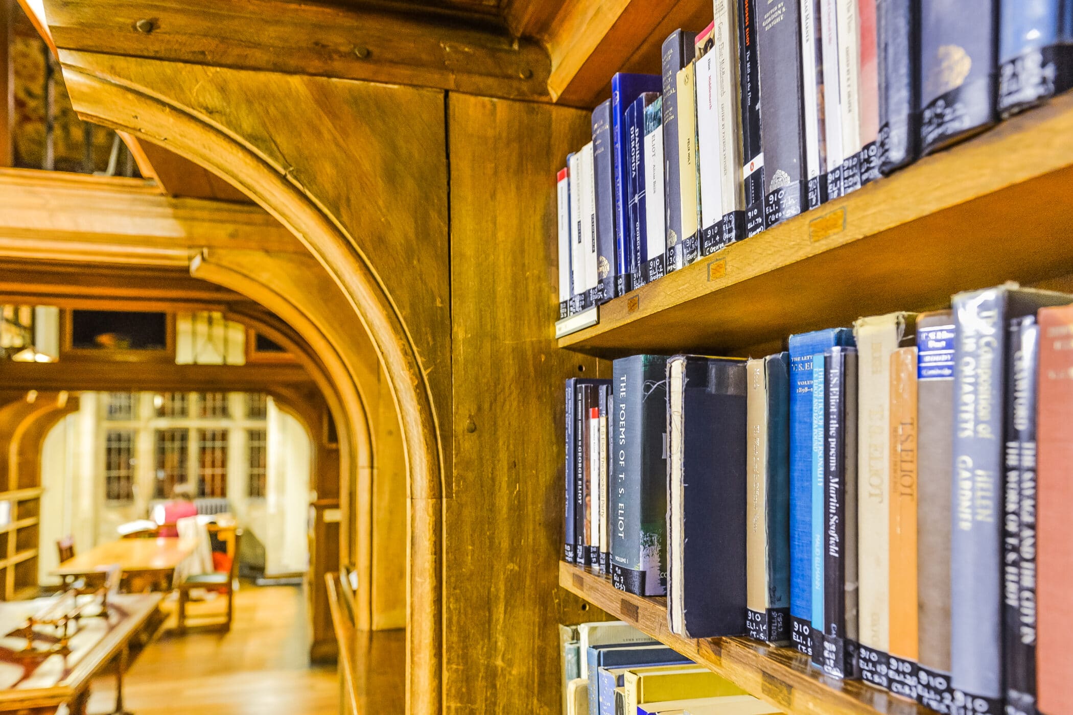 Library alcoves interior.