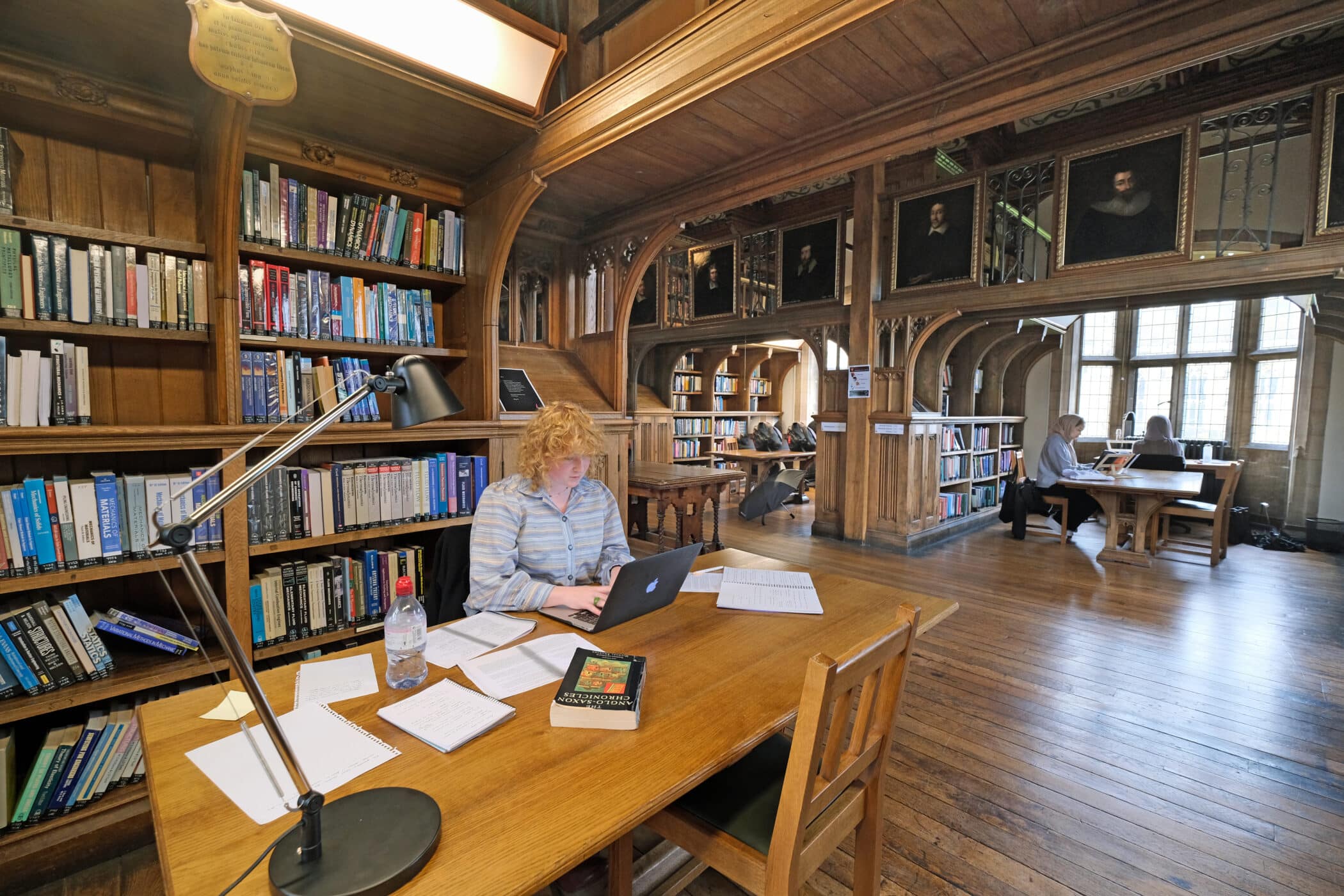 students studying in the library