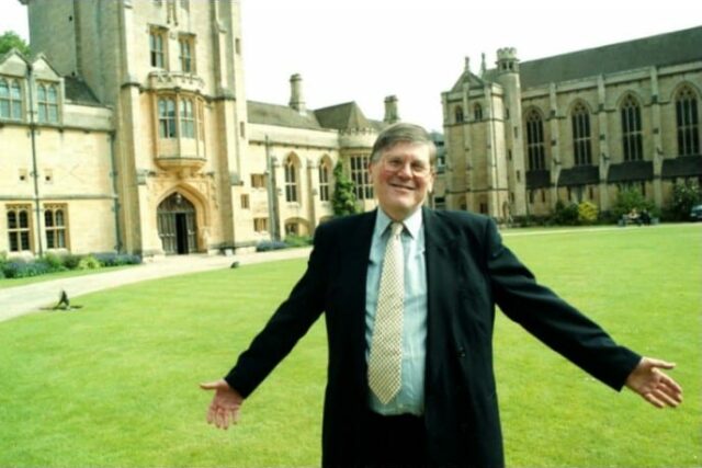 David Marquand by the quad