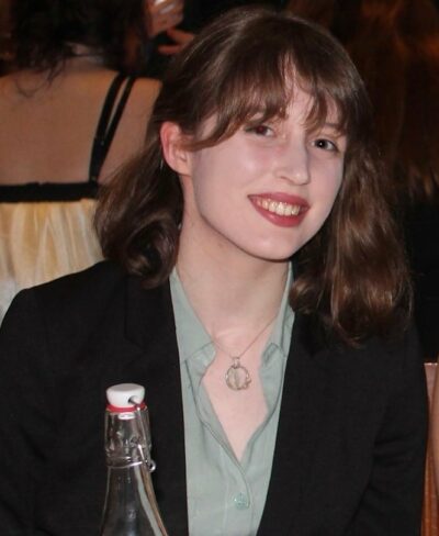 Aimee Hunter at dinner photo