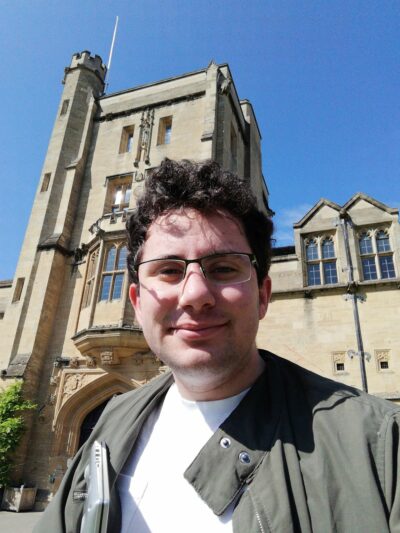 Daniel surrey by the Mansfield Tower