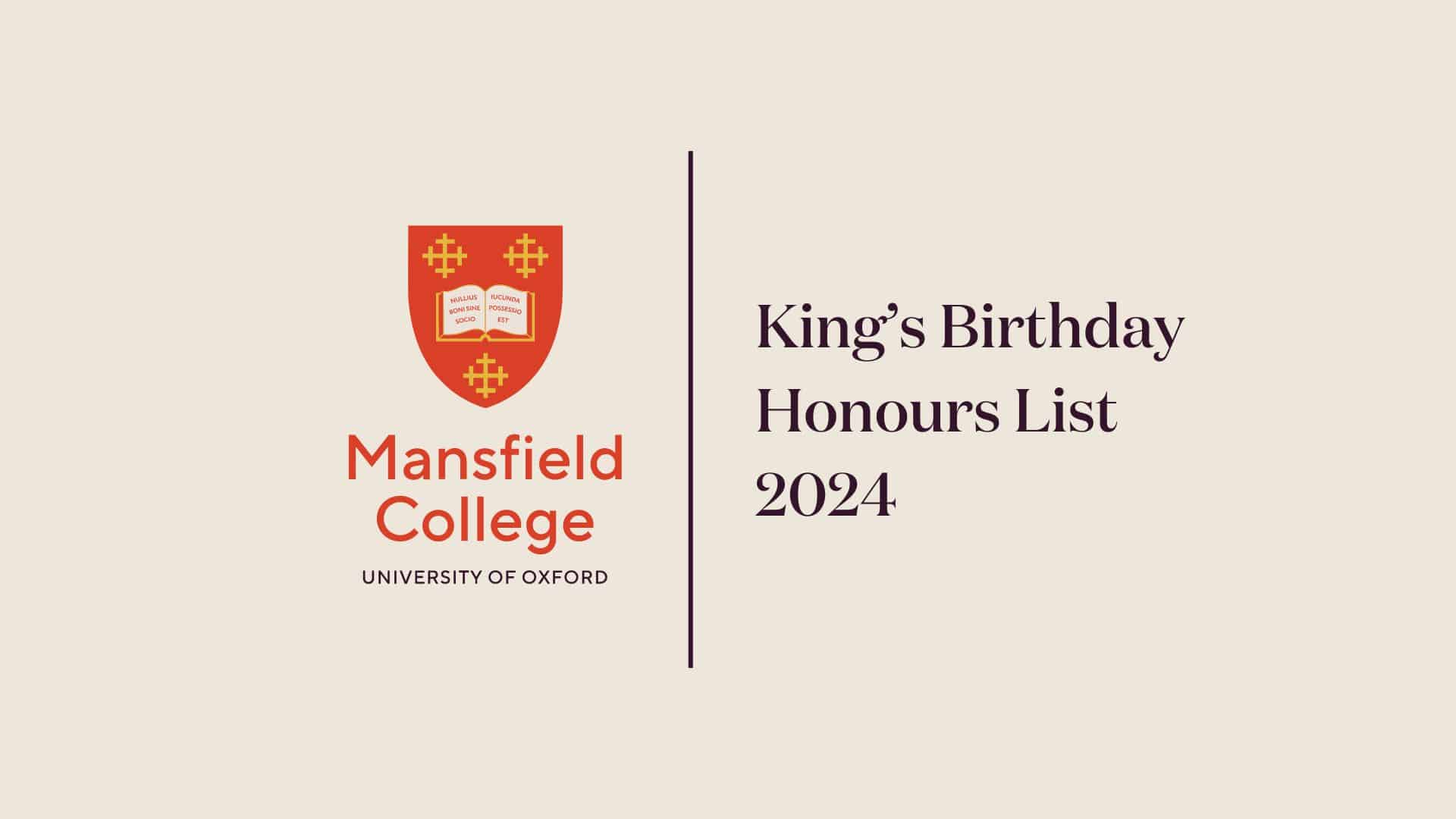 Kings Birthday Honours List 2024