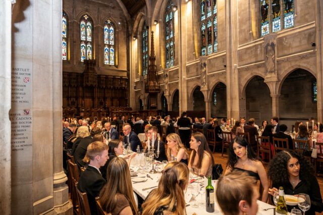 candle lit dinner at Mansfield Chapel Hall