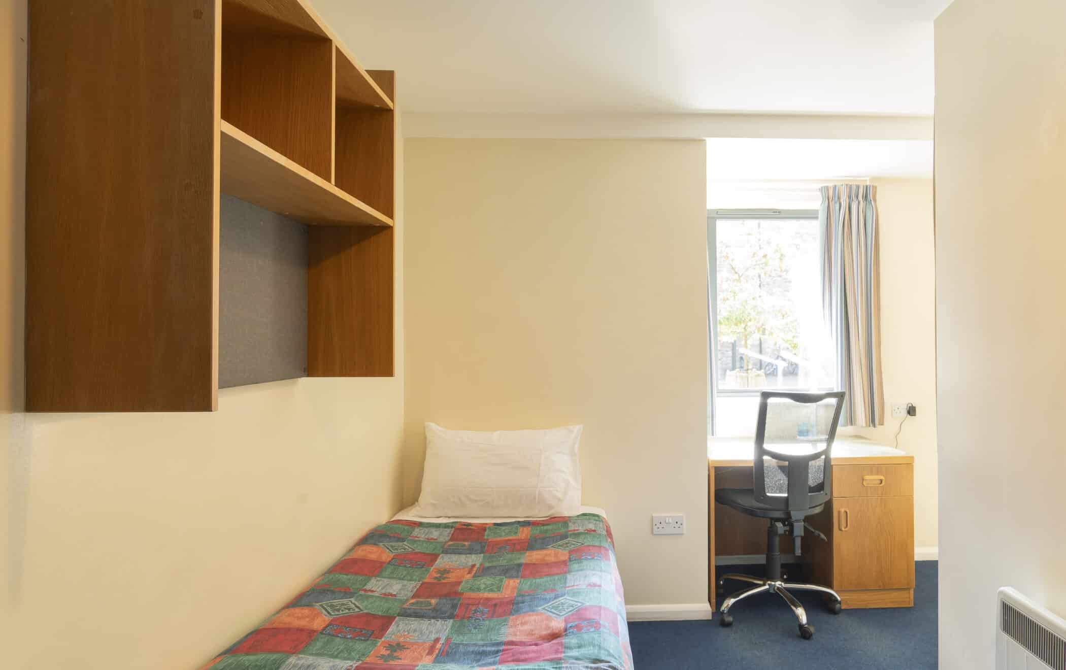 Interior of student room, Ablethorpe Building