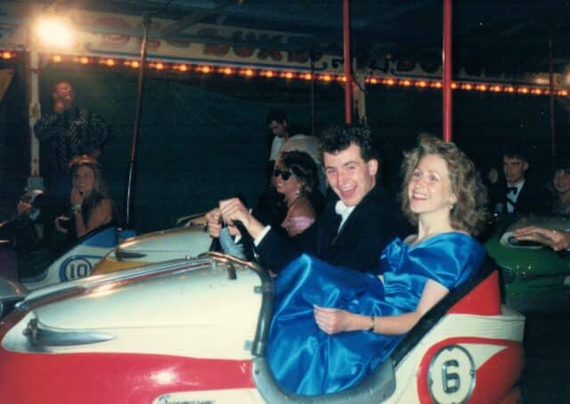 Matt Keats and Claire Stevens dodgems